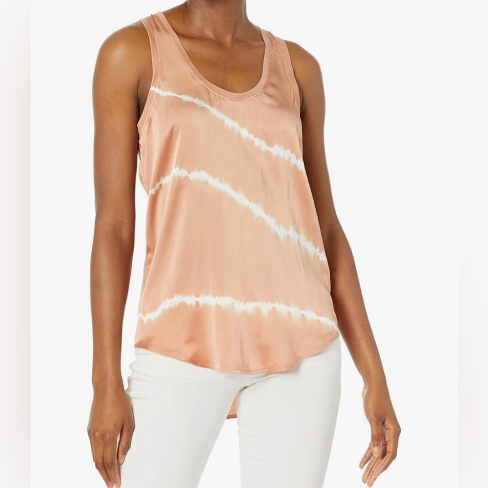Equipment 100% Silk Silk Tank XS Coral Clay Coconut Tie Dye Sleeveless